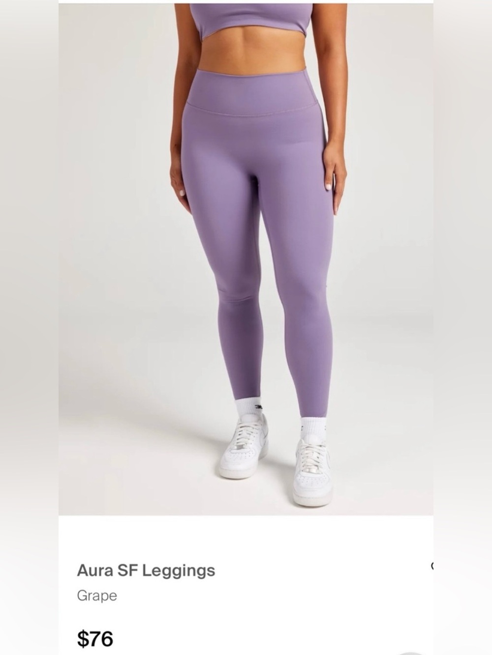 Aura elite eleven Plum High-Waist Leggings with Subtle White Logo